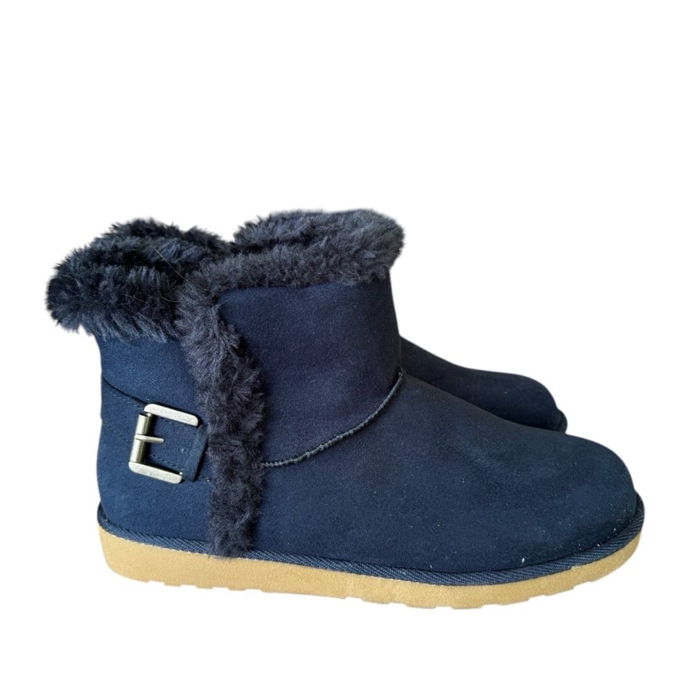 SO® Kohl’s Hangout Navy Women's Plush Pull On Boots Size 7.5
